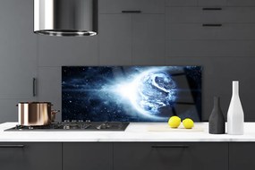 Panel Szklany do Kuchni Błękitna Planeta z Kosmosu