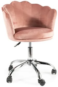 Fotel obrotowy ROSE VELVET antyczny róż  SIGNAL