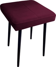 Taboret MAX tkanina Welur stelaż metalowy STOŁEK LOFT : Kolor nogi - Czarna stożek, Kolor tkaniny - VELVET - MG02, Typ tkaniny - Velvet