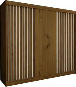 Szafa Przesuwna LAMELLO 240 cm Szafa Trzydrzwiowa Dąb artisan