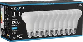 Mexen Nova 10x żarówka LED E27, R80, 12W, Zimna - 6500K, 1260 lm - L105-E27-1265-01x10