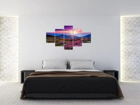 Obraz - Krajobraz kwitnących gór (125x70 cm)