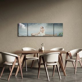 Obraz - Kobieta na łodzi (170x50 cm)
