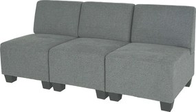 Modułowa sofa 3-osobowa Moncalieri,  szara, bez podłokietników