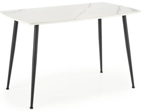 Stół do jadalni ALARA dekor biały marmur/czarny