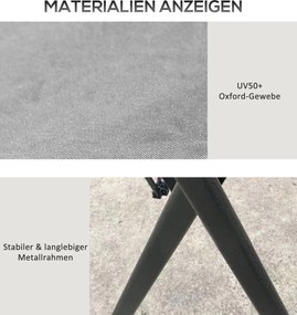 Outsunny Pawilon Składany 4x4x3m Ciemnoszary z Regulowaną Wysokością 4 Ścianki Siatkowe Wentylacyjny Dach Torba Szybki Montaż | Aosom PL