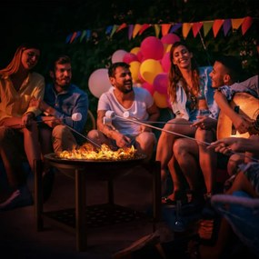 Gardebruk Palenisko z miejscem na drewno FIRE, Ø55cm, czarna