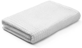 Biały ręcznik kąpielowy z bawełny organicznej frotte 70x140 cm Check – JUNA