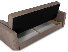Sofa z Funkcją Spania MALTA Wersalka Rozkładana Dwuosobowa Brązowa Nowoczesna do Salonu