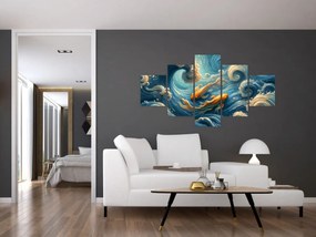 Obraz - Złote rybki (125x70 cm)