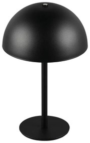 Lampa stołowa LED w kolorze matowej czerni z metalowym kloszem (wysokość 21 cm) Munoz – Trio
