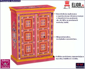 Różowa szafka w stylu vintage - Huxes