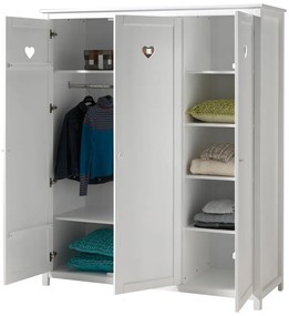 Biała szafa dziecięca 159x191x57 cm Amori – Vipack