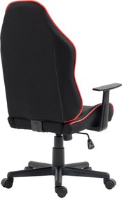 Fotel gamingowy z tkaniny Retina, kolor czarno-czerwony