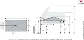 Doppler ACTIVE 240 x 135 cm - nowoczesny parasol z boczną nogą - Towar z drobną wadą (S303)