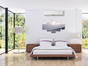 Obraz mostu we mgle (125x70 cm)