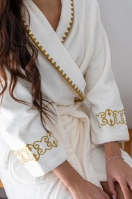 Unisex szlafrok MONDRIAN L Śmietankowy