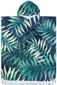 Ponczo plażowe BORNEO ciemnoniebieskie 80x145 cm