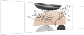 Obraz - Line art flowers N⁰2 (170x50 cm)