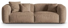 Jasnobrązowa aksamitna sofa modułowa 240 cm Martina – Micadoni
