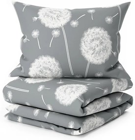 PrzytulneMieszkanie.pl PrzytulneMieszkanie.pl Bawełniana pościel DANDELION BLEND szara Rozmiar pościeli: 70 x 90 cm | 140 x 200 cm