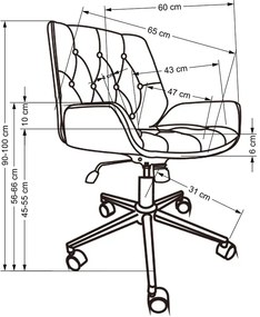 Nowoczesny czawrny gabinetowy fotel obrotowy F3-E81