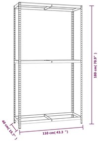 2 poziomowy metalowy regał na opony - Ifexo 3X