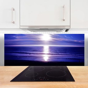 Panel Szklany do Kuchni Słoneczny Odblask Na Falach