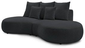 Ciemnoszara sofa z materiału bouclé 260 cm Saint-Germain – Bobochic Paris