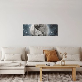 Obraz - Kosmiczna Równowaga (z zegarem) (90x30 cm)