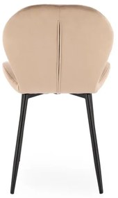 Krzesło tapicerowane K538 VELVET beżowe HALMAR