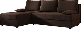 BEDANTE Narożnik MOS L Cosmic 800 Brązowy Lewy z funkcją spania, sofa w kształcie L z pojemnikiem, kanapa rozkładana