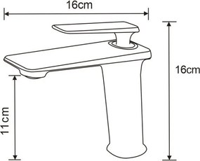 Mexen Purus bateria umywalkowa, biała/złota - 745800-25