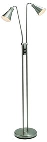 Lampa stojąca w kolorze srebra z metalowym kloszem (wysokość 150 cm) Odense – Markslöjd