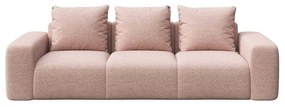 Różowa sofa z materiału bouclé 287 cm Monce – Rodier
