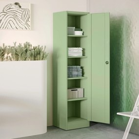 Wysoka szafka biurowa ALEX, 450 x 1850 x 400 mm, Fresh Style: pastelowy zielony