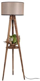 Lampa stojąca TRIPOD 1xE27/60W/230V beż/brąz