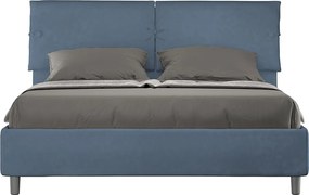 Łóżko bez stelaża tapicerowane 160x200 microfibra Niebieski Sleeper