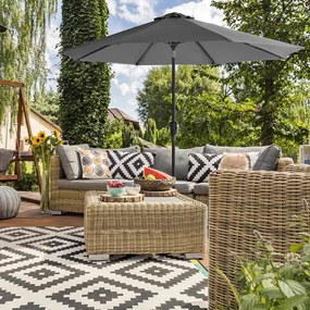 Parasol POSITANO, Ø300cm, szary SongmicsHome