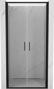 Mexen Exo-B Duo drzwi prysznicowe podwójne uchylne 70 cm, transparent, czarne - 814-070-000-70-00