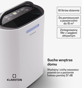 Klarstein AeroDry 10L/24h 2,5L Osuszacz powietrza Biały