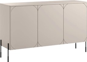 Komoda Sonatia 150 cm trzydrzwiowa - kaszmir / nogi czarne