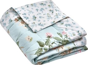Niebieska narzuta pikowana 220x230 cm Avebury Floral – Catherine Lansfield