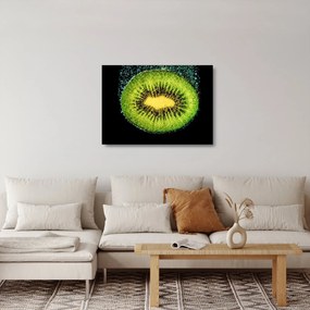 Obraz na szkle - szczegół kiwi w wodzie (70x50 cm)