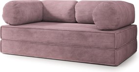 Masseno Sofa piankowa ALVIO z funkcją spania, Kanapa z pianki do salonu, Bezmontażowa, Tkanina sztruksowa – Wrzosowy POSO 130