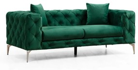 Ciemnozielona aksamitna sofa 197 cm Como – Artie