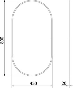 Mexen Loft lustro łazienkowe owalne 80 x 45 cm, rama złota - 9851-080-045-000-50
