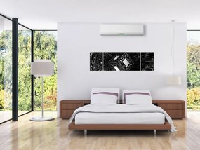 Obraz abstrakcyjnego sześcianu (170x50 cm)