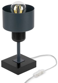 Lampka nocna stołowa DTI-AN10x10SC buk Antracytowo-czarna 1xE27