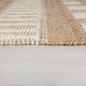 Beżowy chodnik z juty Flair Rugs Medina, 60x230 cm